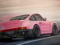 Mural de porsche 911 RWB en carrera