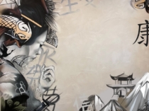 Murales -Japoneses-pintados-a-mano