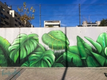 Murales-pintados-hojas-y-plantas