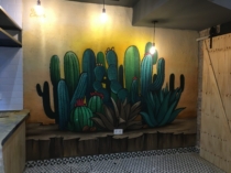 cactus pintados con estilo comic