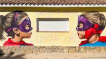 mural-graffiti-rostros-niños
